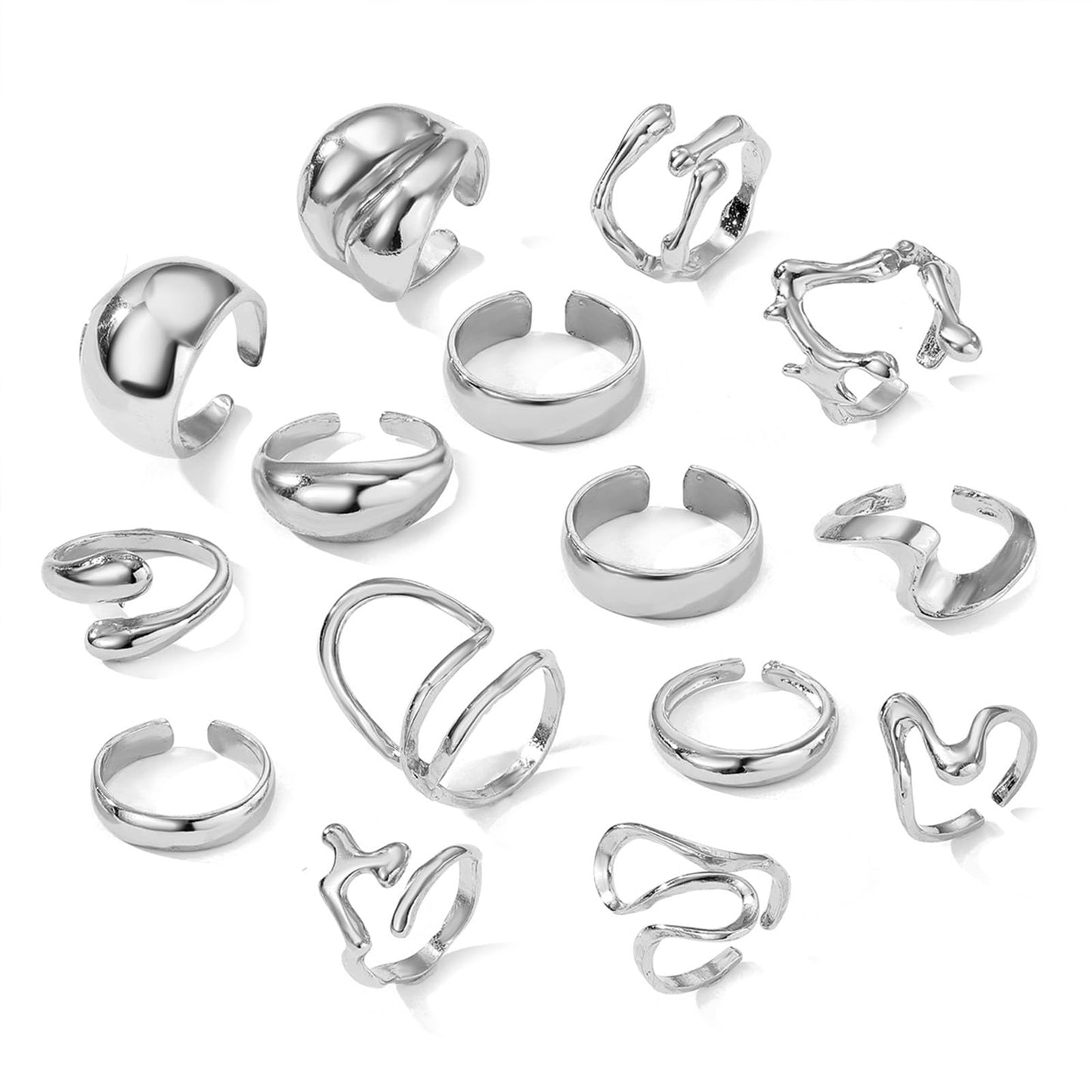 BAWDY Rich Girl Energy Rings ā Bold Dome 14K Plated