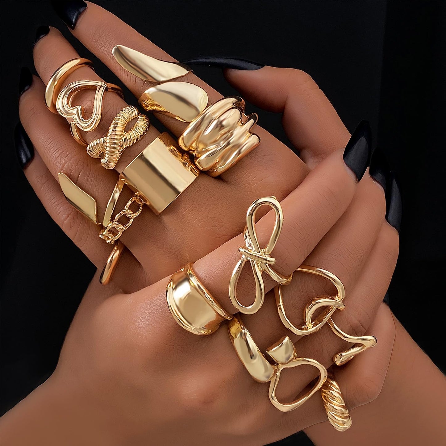 BAWDY Rich Girl Energy Rings ā Bold Dome 14K Plated