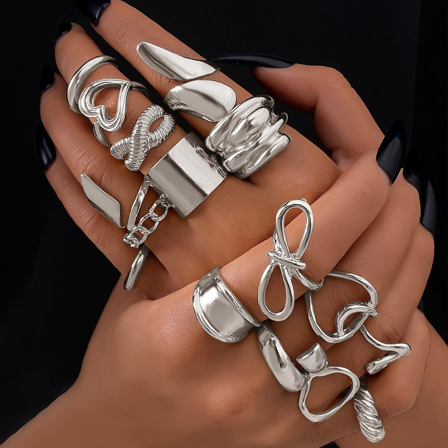BAWDY Rich Girl Energy Rings ā Bold Dome 14K Plated