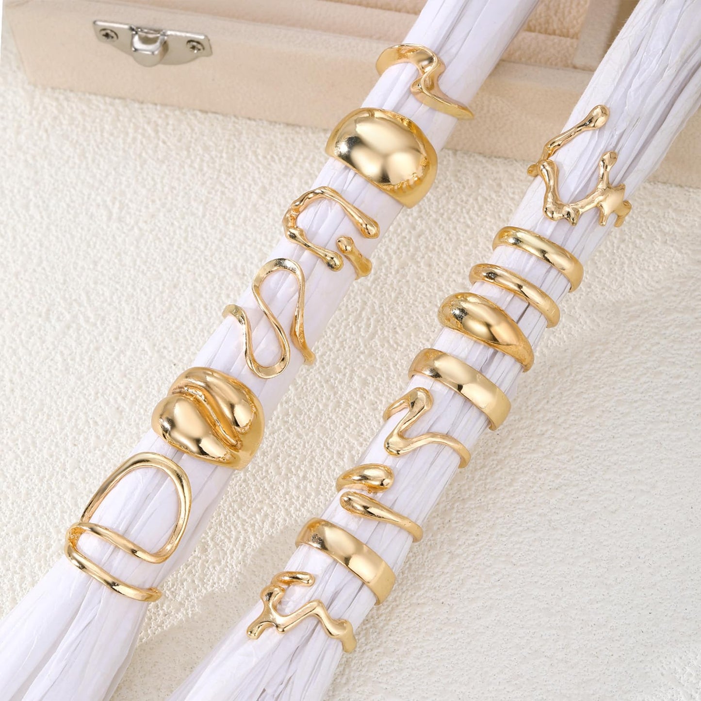 BAWDY Rich Girl Energy Rings ā Bold Dome 14K Plated