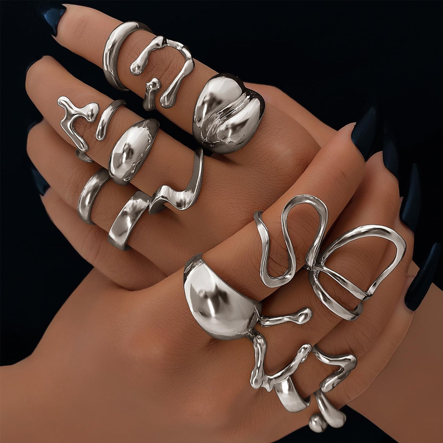BAWDY Rich Girl Energy Rings ā Bold Dome 14K Plated