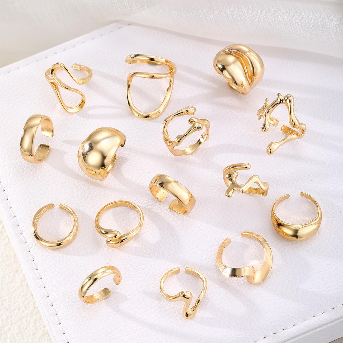 BAWDY Rich Girl Energy Rings ā Bold Dome 14K Plated