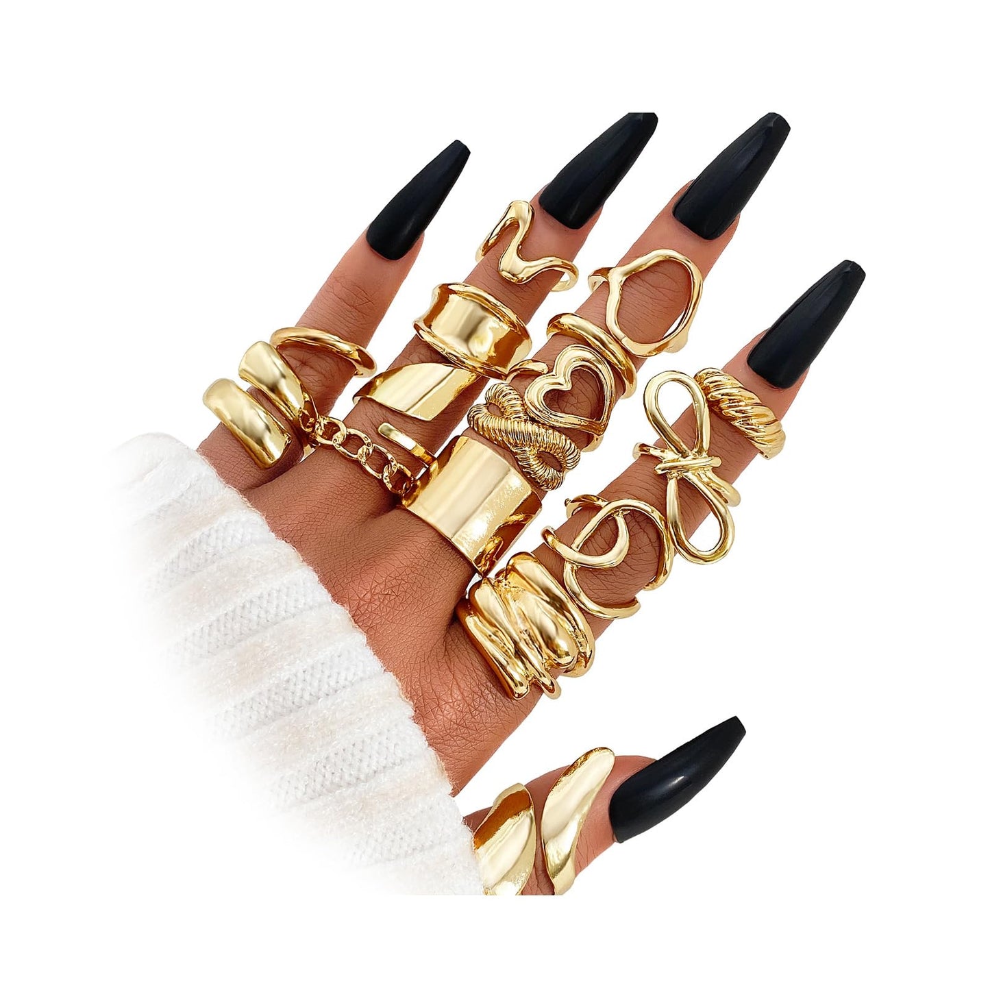 BAWDY Rich Girl Energy Rings ā Bold Dome 14K Plated