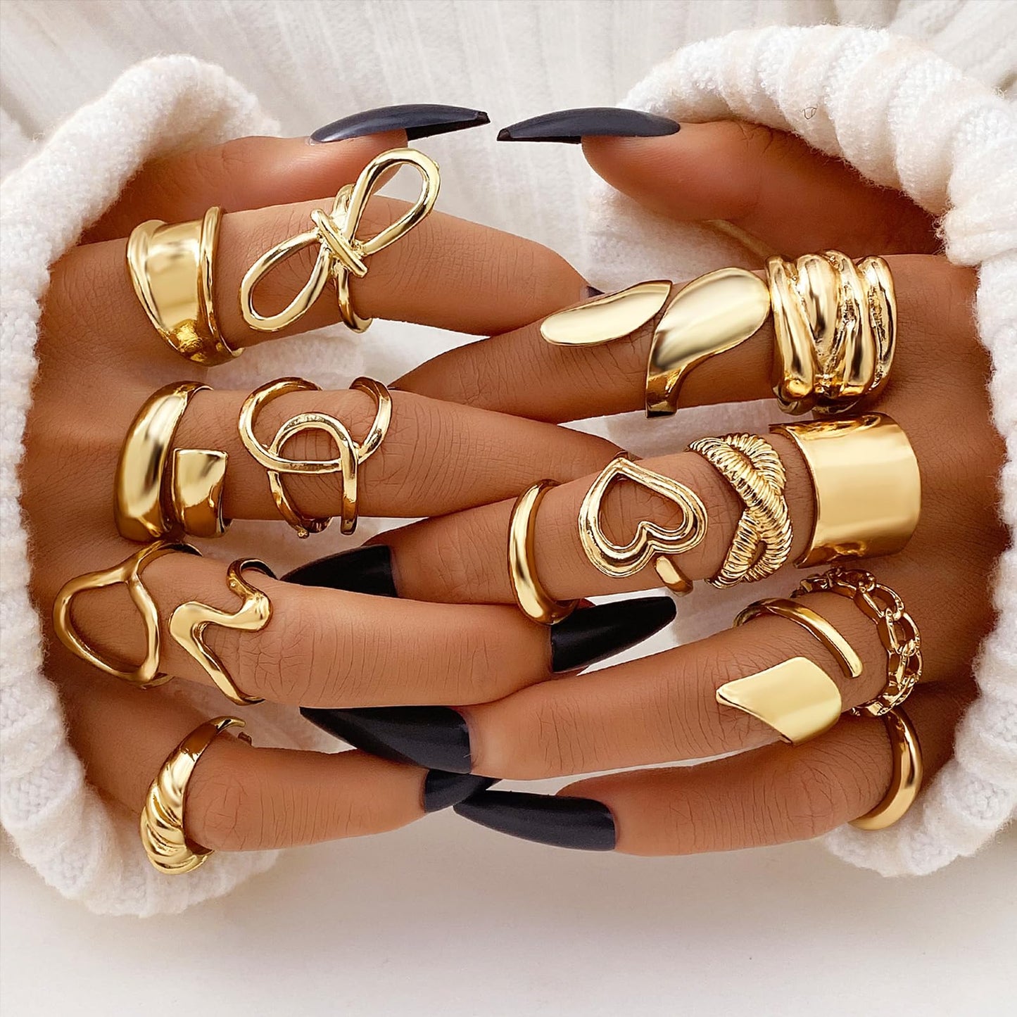 BAWDY Rich Girl Energy Rings ā Bold Dome 14K Plated