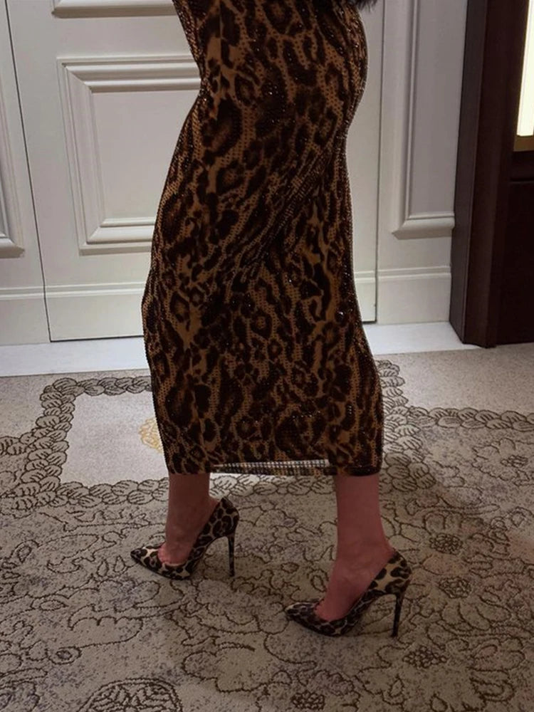 Bawdy Leopard Women's Party Dress