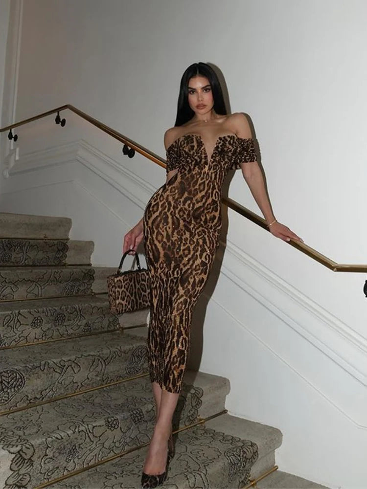 Bawdy Leopard Women's Party Dress