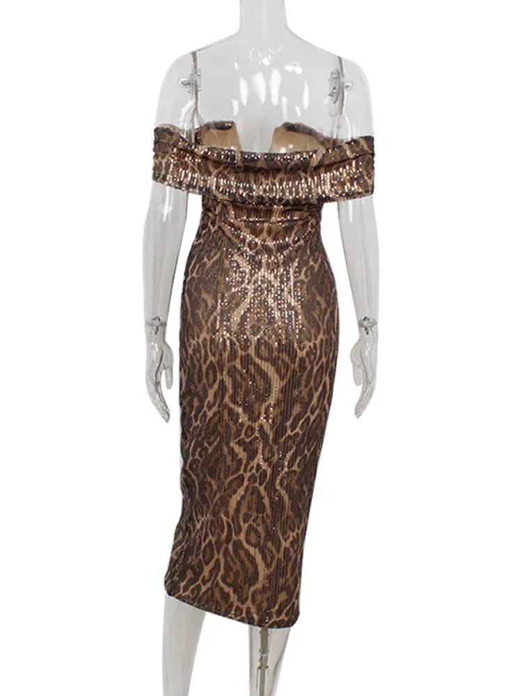 Bawdy Leopard Women's Party Dress