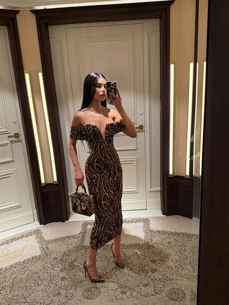 Bawdy Leopard Women's Party Dress