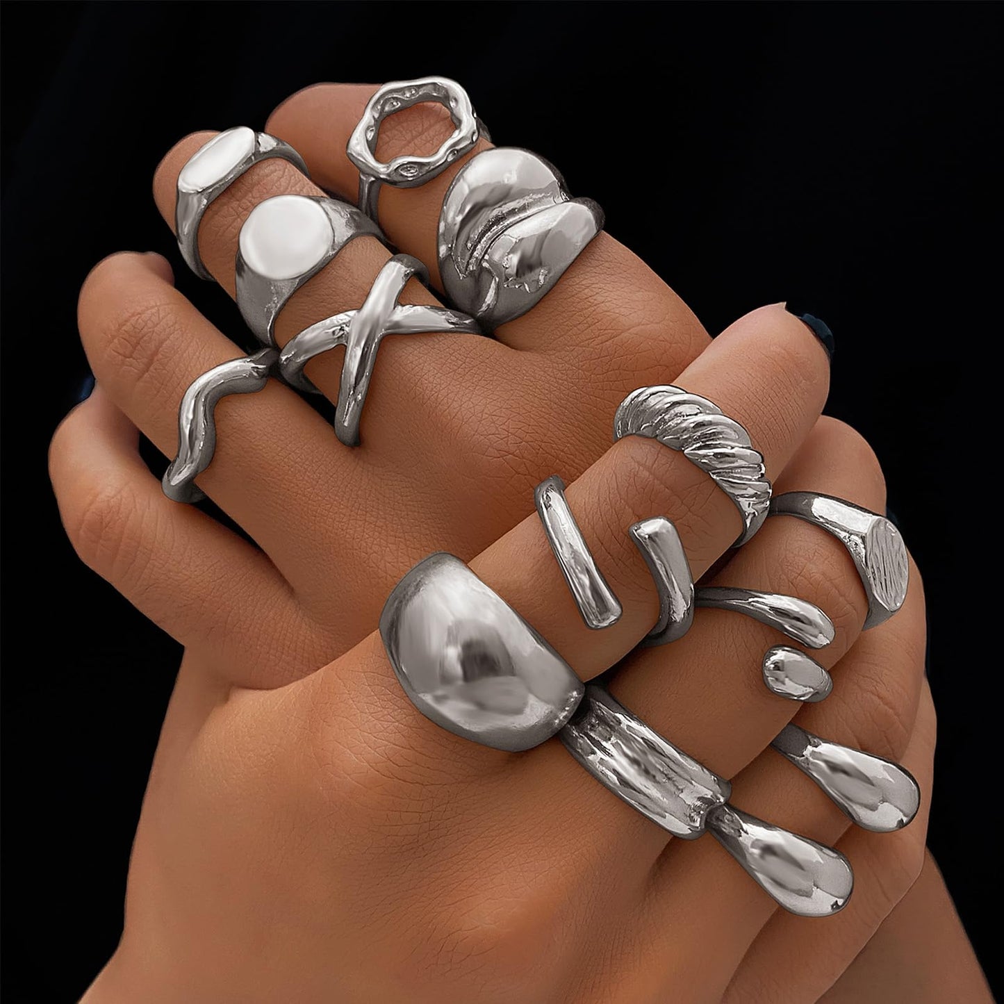 BAWDY Rich Girl Energy Rings – Bold Dome 14K Plated