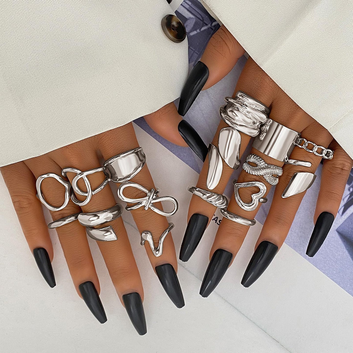 BAWDY Rich Girl Energy Rings – Bold Dome 14K Plated